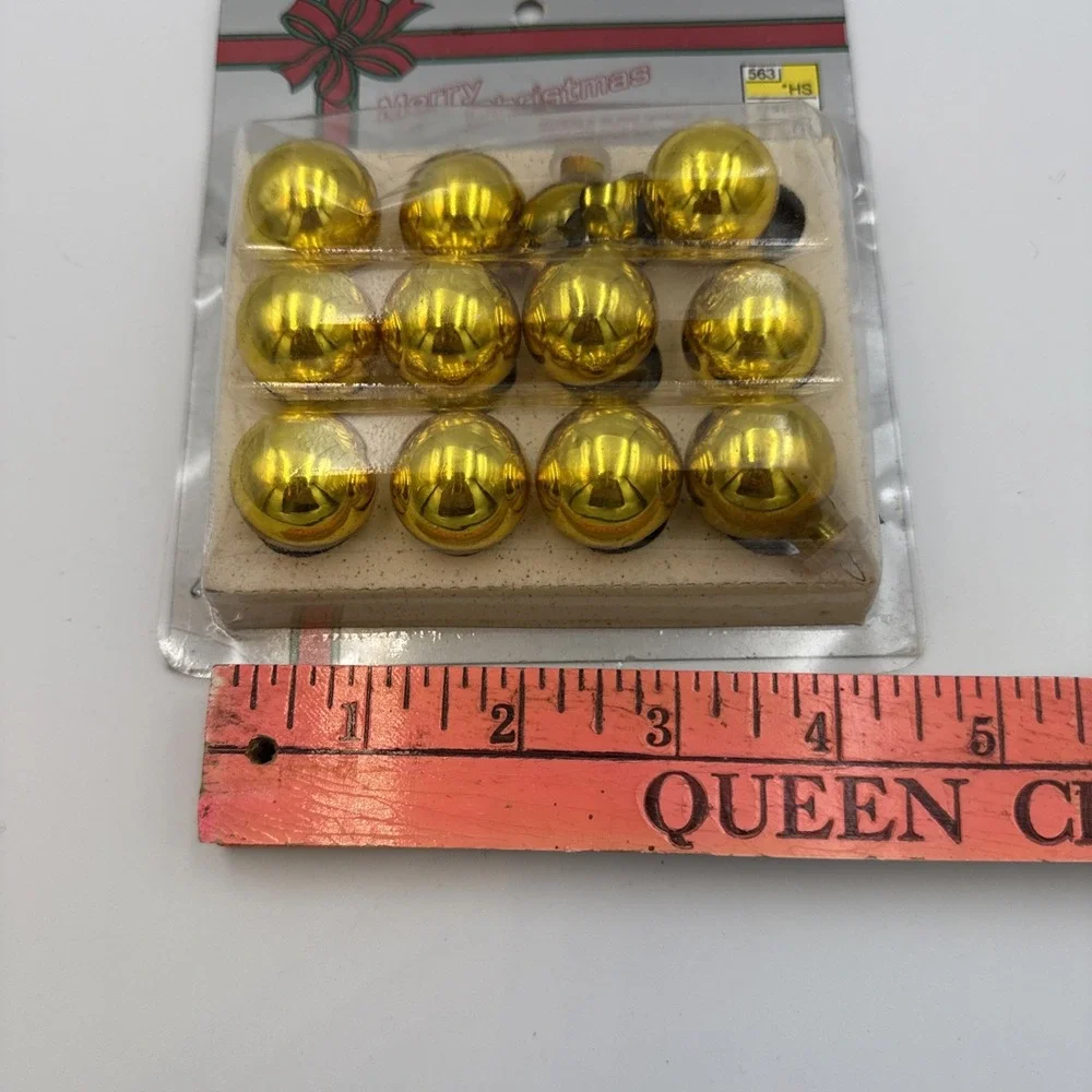 Vintage Miniature Glass Ball Ornaments -‎ 11ct - Sealed, One Broken Taiwan